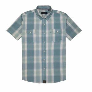 Dakota Grizzly Men's Slater Plaid Button Down - Beach NWT